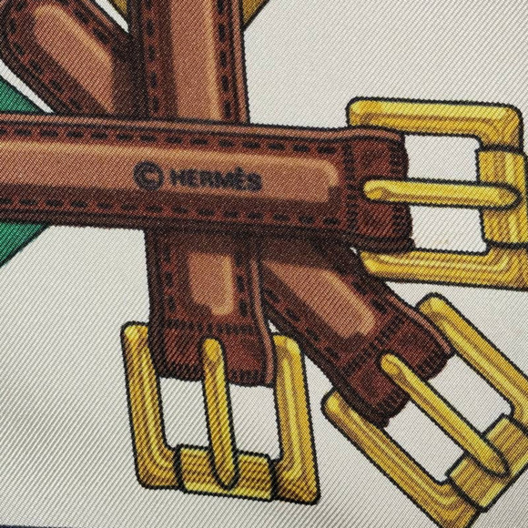 Hermès HERMES Metz 'Les Sangles' Silk Square Scarf - Picture 9 of 16